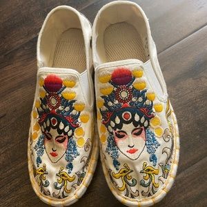 Handmade Opera Face Espadrille Shoes